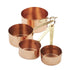 Academy Copper Plated Measuring Cups With Brass Handles 4pcs Set Brass & Copper Measuring Cups & Spoons The Cooks Kitchen 