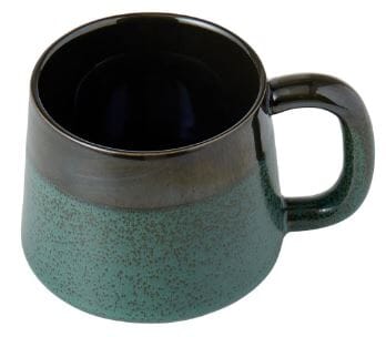Leaf & Bean Roma Reactive Glaze Mug Green 500ml Mugs - Cups & Saucers The Cooks Kitchen Mandurah 
