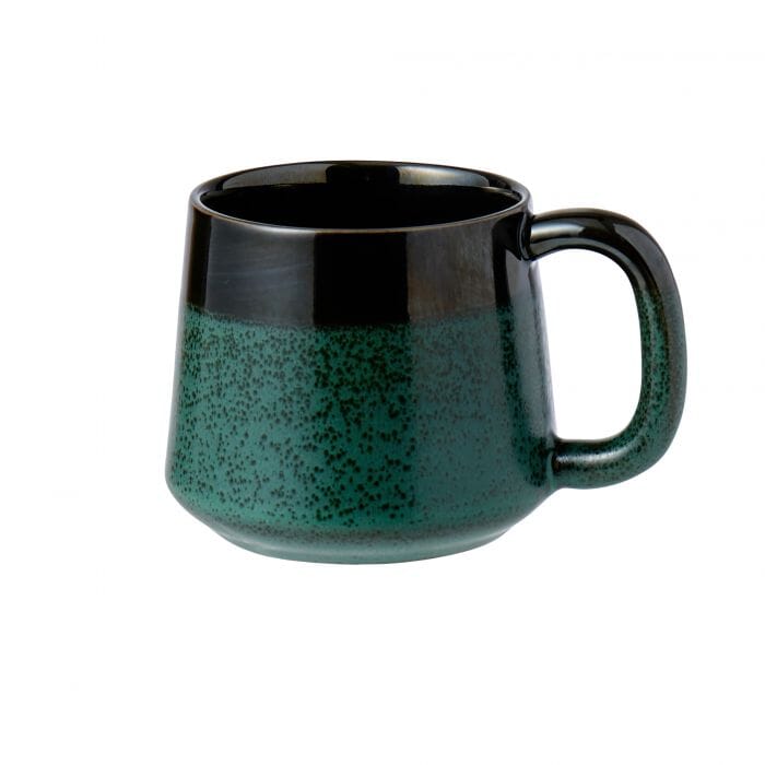 Leaf & Bean Roma Reactive Glaze Mug Green 500ml Mugs - Cups & Saucers The Cooks Kitchen Mandurah 