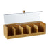 Leaf & Bean Bamboo Tea Box W/ Transparent Lid 36x13x10cm Sugar, Coffee & Tea The Cooks Kitchen Mandurah 