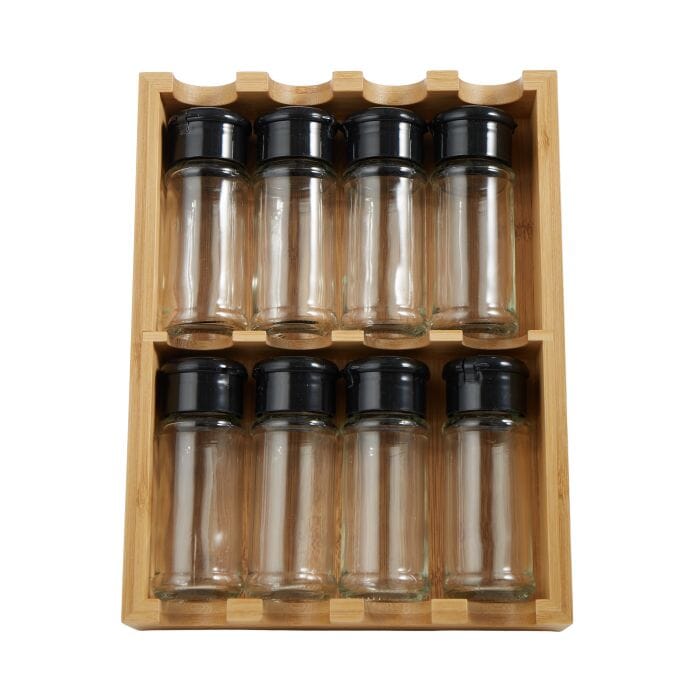 8 Canister Spice Holder 25.5x19.8x5.8cm Herb & Spice Storage The Cooks Kitchen 