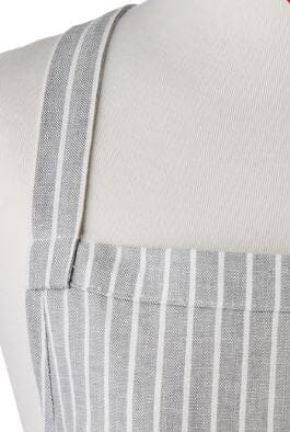 Davis & Waddel Butcher Stripe Apron 80x70cm - Grey Aprons The Cooks Kitchen 