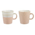 Fluted Mug 275ml Set Of 4 - Pink & Green Mugs - Cups & Saucers The Cooks Kitchen 