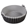 Masterpro Reusable Silicone Air Fryer Liner Round 2pc Set Grey & Black 56.5x46x38.5cm