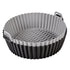 Masterpro Reusable Silicone Air Fryer Liner Round 2pc Set Grey & Black 56.5x46x38.5cm Air Fryer The Cooks Kitchen 