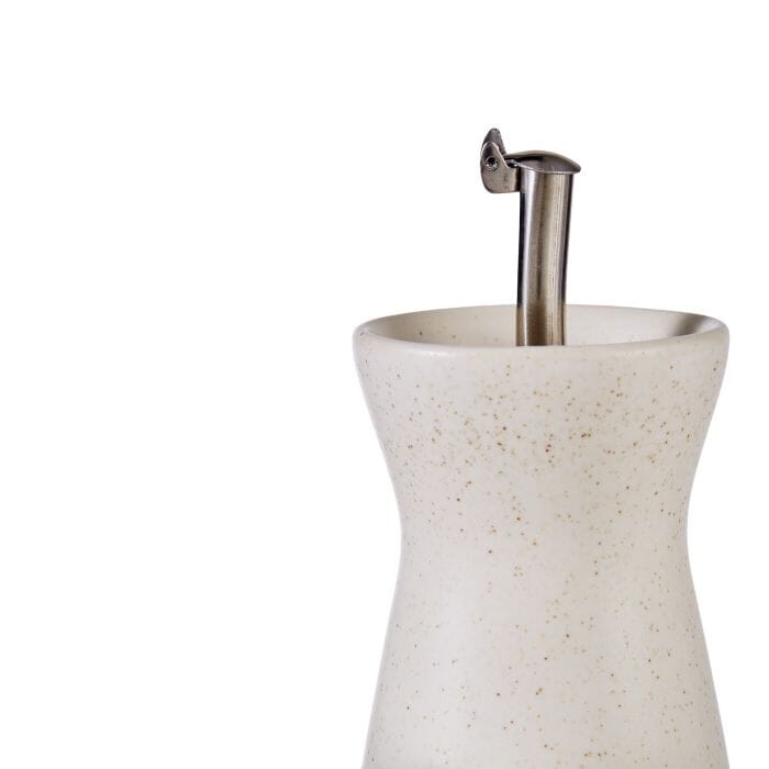 Davis & Waddell Darley Stoneware Oil And Vinegar 2pc Set - Cream Speckle Oil Jars & Drizzlers The Cooks Kitchen 