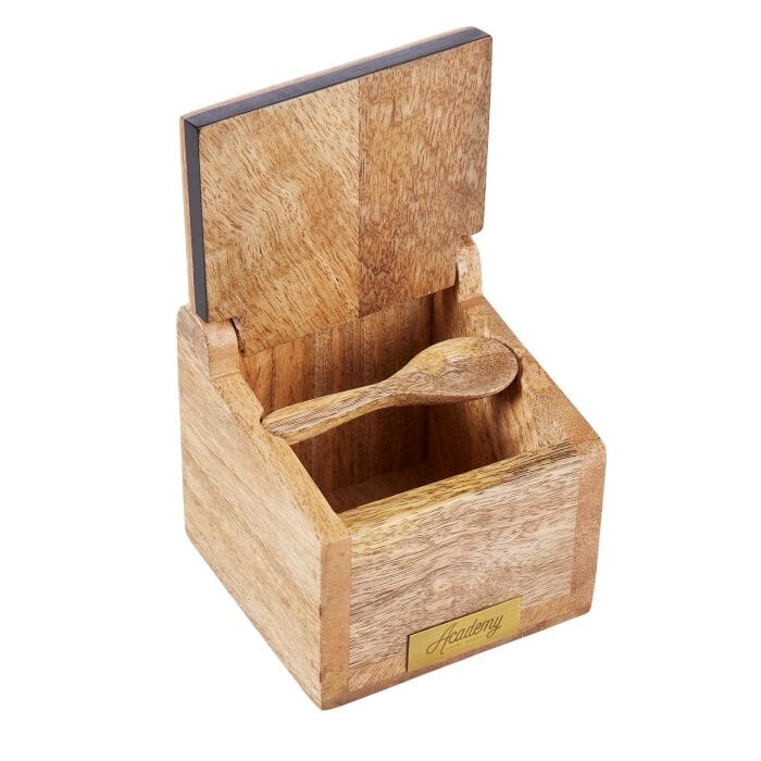 Academy James Salt Box With Spoon Herb & Spice Storage The Cooks Kitchen 