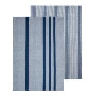 Davis & Waddel Ellis Cotton Tea Towels Set Of 2 50x70cm - Blue Tea Towels The Cooks Kitchen 