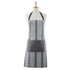 Davis & Waddel Ellis Cotton Butcher Stripe Apron 80x70cm - Black Aprons The Cooks Kitchen 