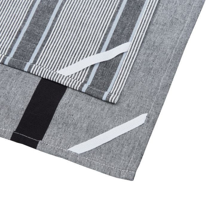 Davis & Waddel Ellis Cotton Tea Towels Set Of 2 50x70cm - Black Tea Towels The Cooks Kitchen 