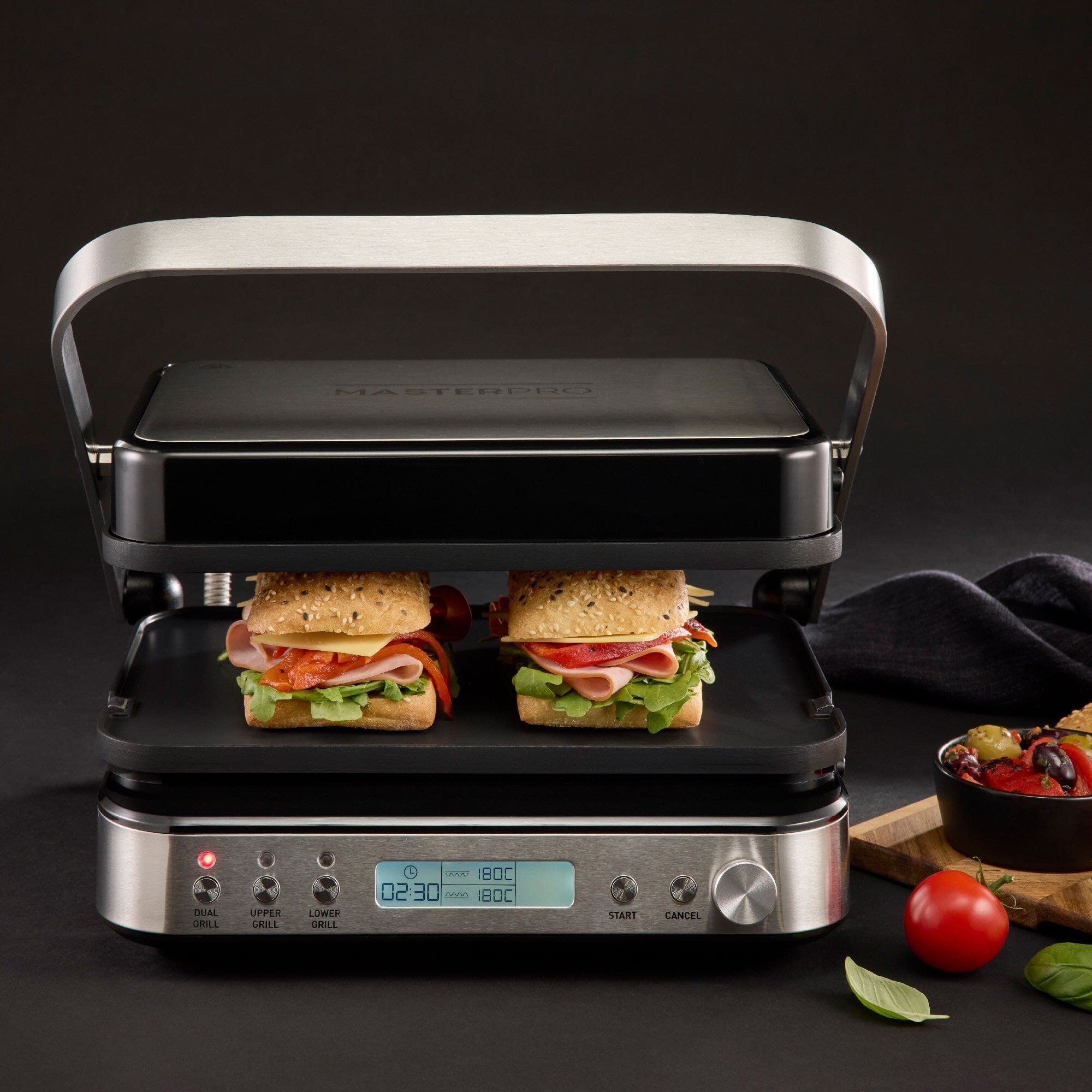 Master Pro Delux Multi Contact Grill With Temperature Probe Grills The Cooks Kitchen 