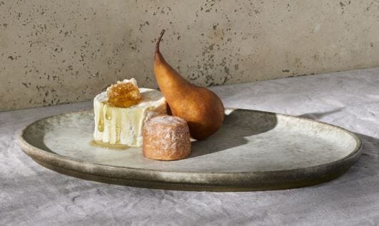 Grand Designs Dusk Stoneware Oval Platter - Cream & Brown 37.2x25.7x2.4cm Platters & Bowls The Cooks Kitchen 