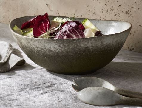 Grand Designs Dusk Stoneware Deep Oval Bowl - Cream & Brown 28.3x23.7x10.5cm Platters & Bowls The Cooks Kitchen 