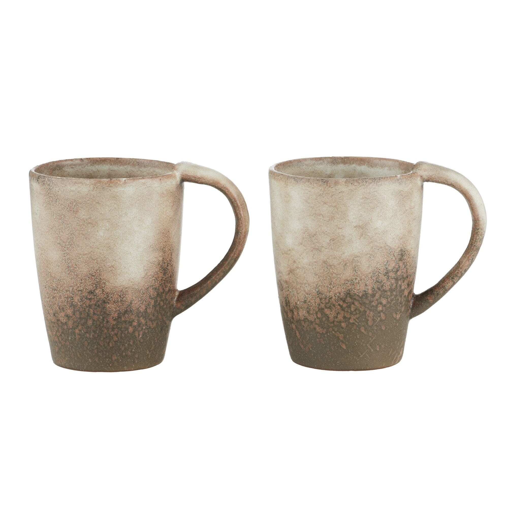 Grand Deisgns Set Of 2 Dusk 300ml Stoneware Mugs - Cream & Brown Mugs - Cups & Saucers The Cooks Kitchen 