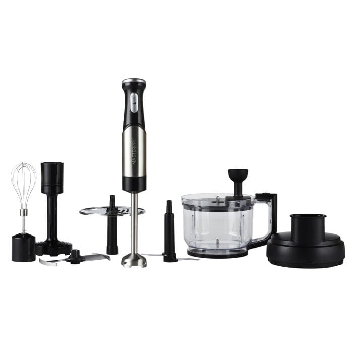 Masterpro Deluxe Plus Immersion Blender Set, Silver & Black Food Processors & Blenders The Cooks Kitchen 
