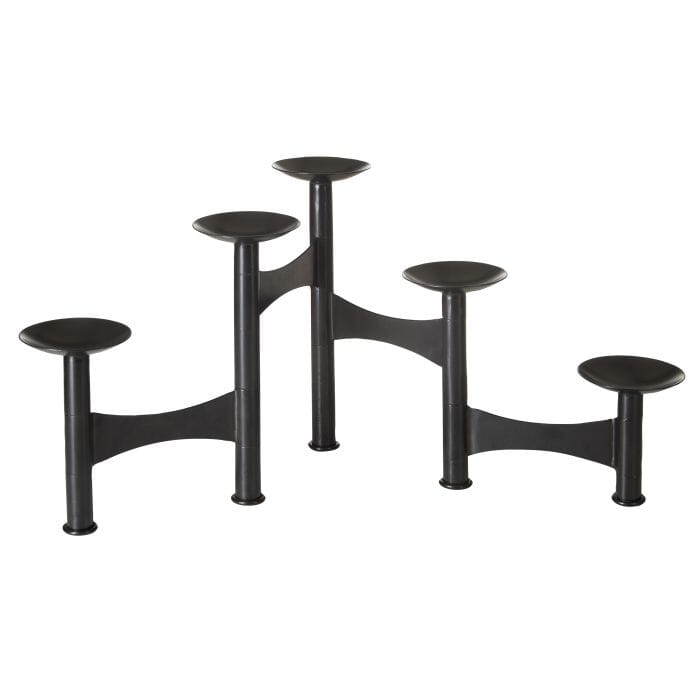 Amalfi Cole Candle Holder Black 9x70x20cm Room Diffusers & Candles The Cooks Kitchen 