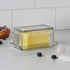 Davis & Waddell Eltham Glass Butter Dish Clear 17x10x7cm Bread & Butter Storage The Cooks Kitchen 