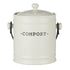 Davis & Waddell Darley 3.5l Compost Bin, Cream 22x18x25cm Fruit & Vegetable Storage The Cooks Kitchen 