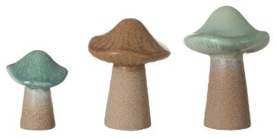 Amalfi Enoki Mushroom Sculpture - Set Of 3 11x10.5x13.5cm Home Decor The Cooks Kitchen 