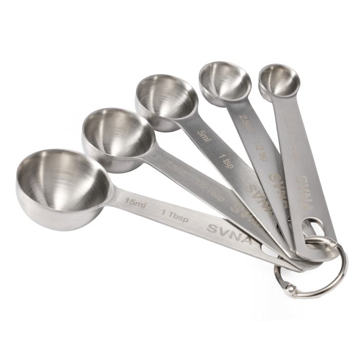 Svna Premium Stainless Steel Measuring Spoon Set 12.8x3.9x2.5cm