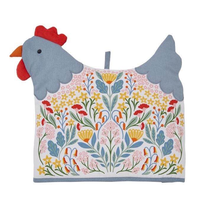 Ulster Weavers Folk Chicken Shaped Tea Cosy Multi-coloured 29x33x3cm The Cooks Kitchen 
