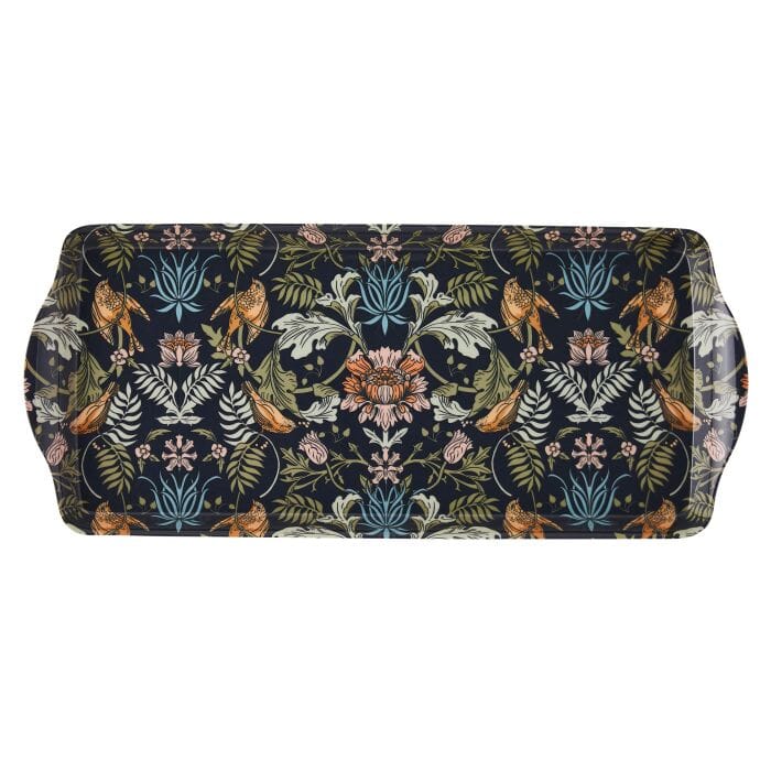Ulster Weavers Finch & Flower Small Tray Navy 39x17x3cm Trays The Cooks Kitchen 