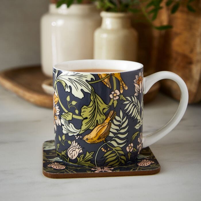 Ulster Weavers Finch & Flower New Bone China Mug 250ml Navy 8.2x8.2x8.2cm Coffee Cups The Cooks Kitchen 