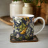 Ulster Weavers Finch & Flower New Bone China Mug 250ml Navy 8.2x8.2x8.2cm Coffee Cups The Cooks Kitchen 