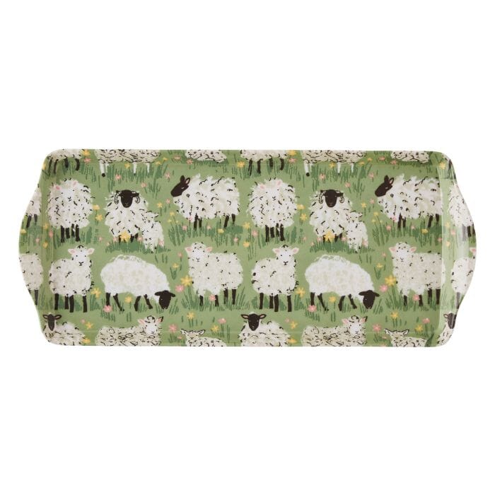Ulster Weavers Woolly Sheep Small Tray Green 39x17x3cm Trays The Cooks Kitchen 