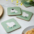 Ulster Weavers Woolly Sheep Coaster 4pcs Set Green 11x11x1cm Placemats & Coasters The Cooks Kitchen 