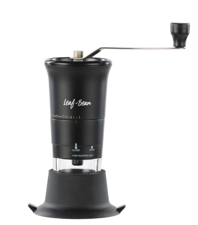 Leaf & Bean One Hand Smart Coffee Grinder Black & Clear 19x11.5x23cm/50g