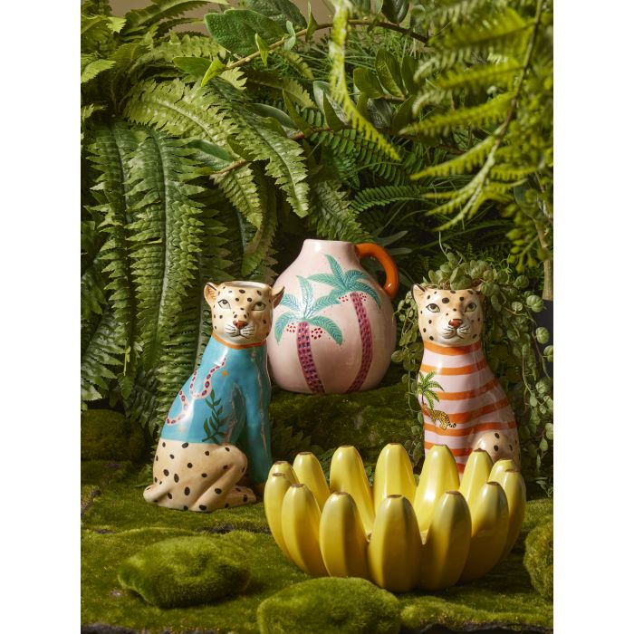 Emporium Pierson Leopard Planter Blue Blue 17x12x25cm