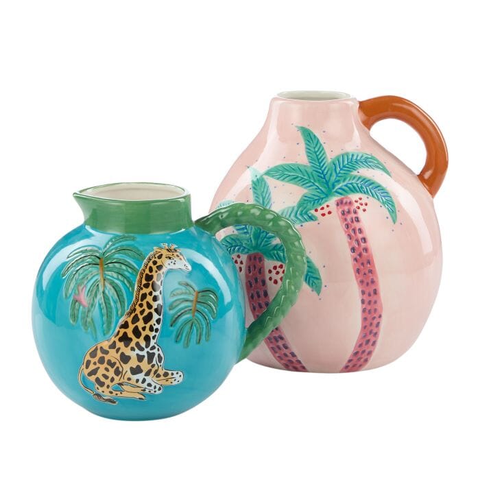 Emporium Fuller Green Giraffe Vase Multi-coloured 18x14.5x15cm Vases & Planters The Cooks Kitchen 