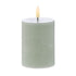 Amalfi Hughe Led Flickering Pillar Candle Rustic Green 7.5x7.5x10cm Room Diffusers & Candles The Cooks Kitchen 