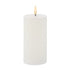 Amalfi Hughe Led Flickering Pillar Candle Rustic White 7.5x7.5x15cm Room Diffusers & Candles The Cooks Kitchen 