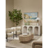 Amalfi Hughe Led Flickering Pillar Candle Rustic Green 7.5x7.5x15cm Room Diffusers & Candles The Cooks Kitchen 