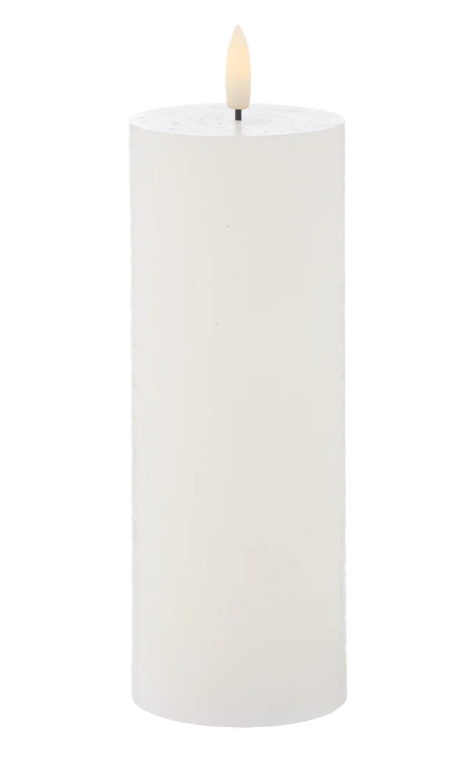 Amalfi Hughe Led Flickering Candle White - 20cm