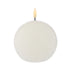 Amalfi Hughe Led Flickering Spherical Candle Rustic White 10x10x9cm