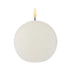 Amalfi Hughe Led Flickering Spherical Candle Rustic White 10x10x9cm Room Diffusers & Candles The Cooks Kitchen 