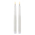 Amalfi Hughe Led Flickering Taper Candle 2pcs Set Rustic White 2x2x24cm Room Diffusers & Candles The Cooks Kitchen 