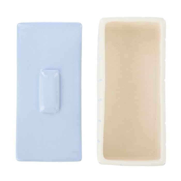 Emporium Lulu Collection Ceramic Box Blue 18.8x9x9.8cm Home Decor The Cooks Kitchen 