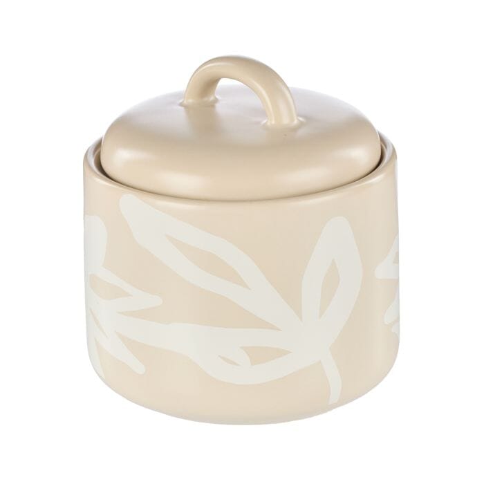 Leaf & Bean Freya Sugar Pot 9x9x8cm - Oat & White Sugar, Coffee & Tea The Cooks Kitchen 