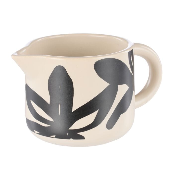 Leaf & Bean Freya Milk Jug 250ml 13x8x7 - Oat & Black Dinnerware Accessories The Cooks Kitchen 