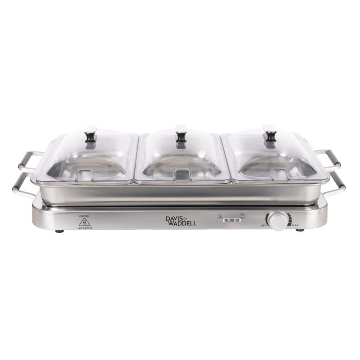 Davis & Waddell 3 In 1 Bain Marie & Warming Tray Stainless Steel 66x36x17cm