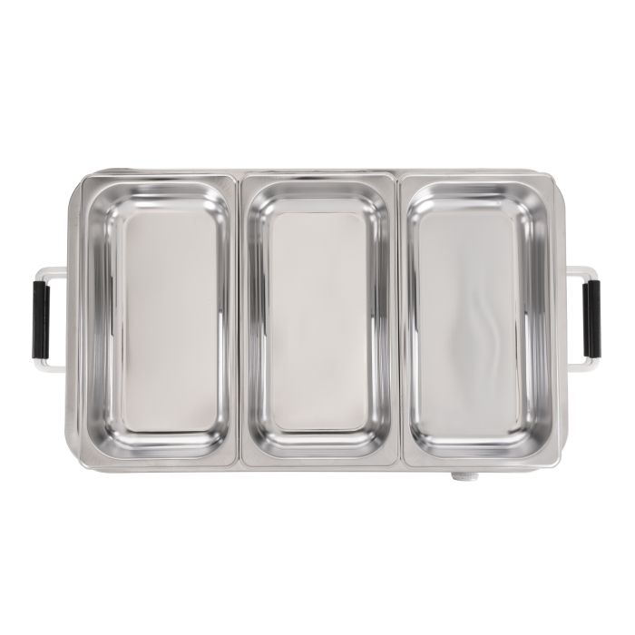 Davis & Waddell 3 In 1 Bain Marie & Warming Tray Stainless Steel 66x36x17cm