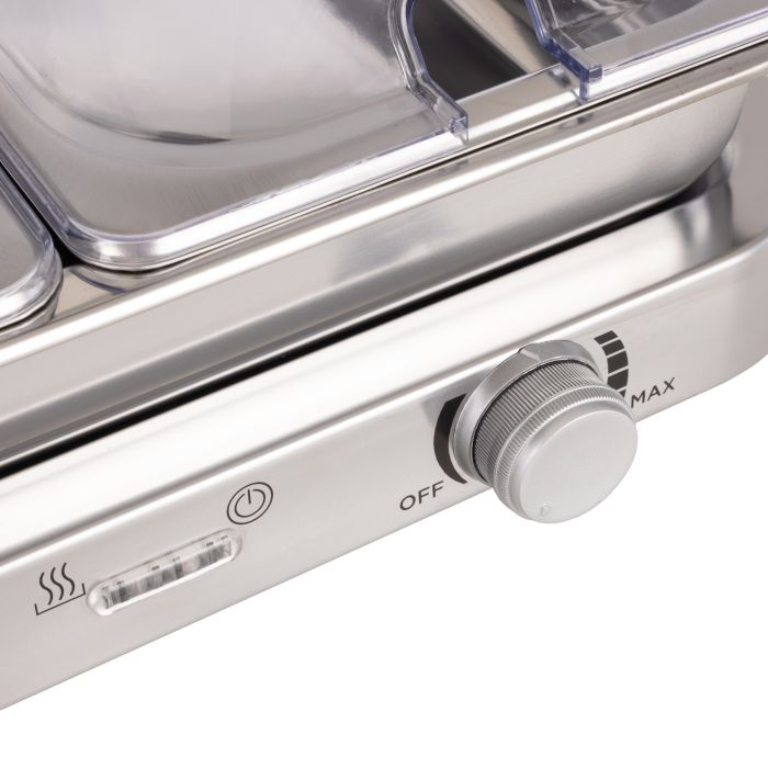Davis & Waddell 3 In 1 Bain Marie & Warming Tray Stainless Steel 66x36x17cm
