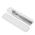 Davis & Waddell Saltara Stainless Steel Picnic Cutlery With Case 4pcs Set Stainless Steel 24.5x5.5x2.7cm Cutlery Sets The Cooks Kitchen 