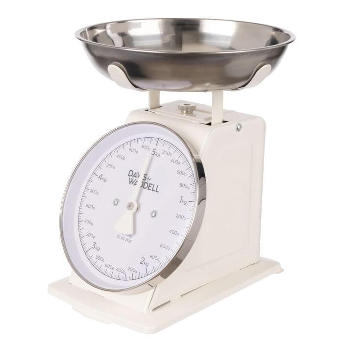 Davis & Waddell Newbury Mechanical Timer And Scale 2pcs Set Cream 21.5x14.9x20.8cm/7.3x7.3x3cm Scales The Cooks Kitchen 