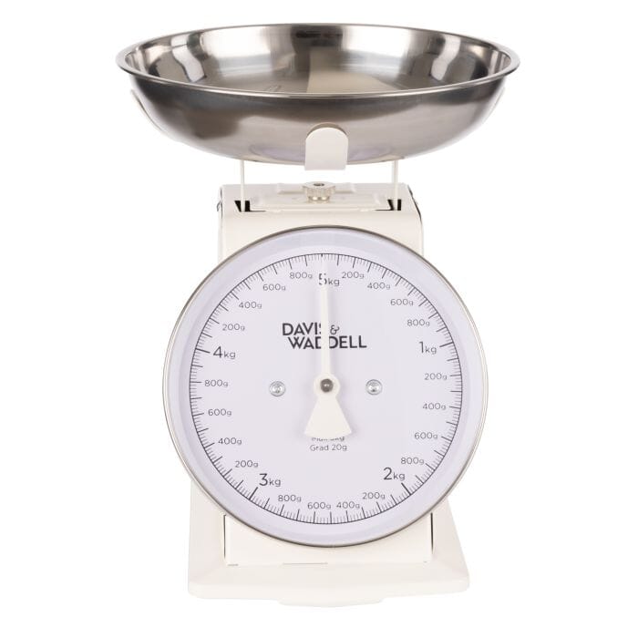 Davis & Waddell Newbury Mechanical Timer And Scale 2pcs Set Cream 21.5x14.9x20.8cm/7.3x7.3x3cm Scales The Cooks Kitchen 
