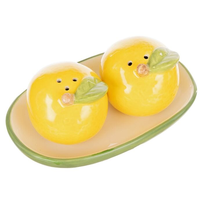 Emporium Limoncello Salt And Pepper Shakers Yellow & Green 13x8.2x6cm Shakers The Cooks Kitchen 